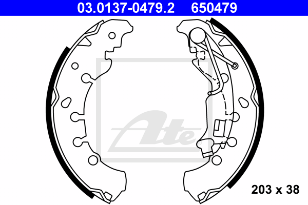 Set saboti frana 03.0137-0479.2 ATE