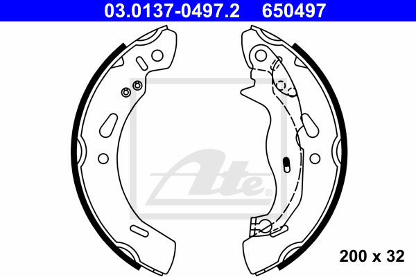 Set saboti frana 03.0137-0497.2 ATE