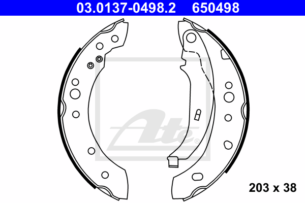 Set saboti frana 03.0137-0498.2 ATE