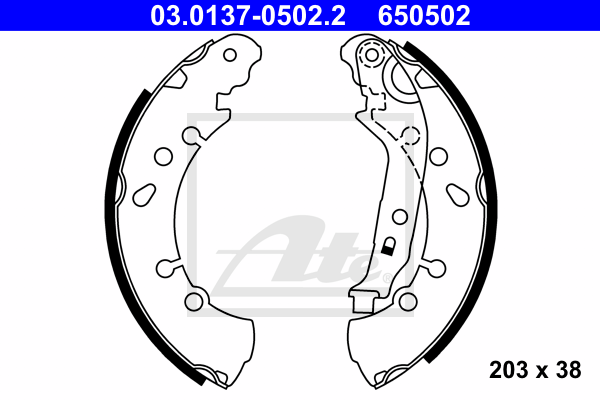 Set saboti frana 03.0137-0502.2 ATE