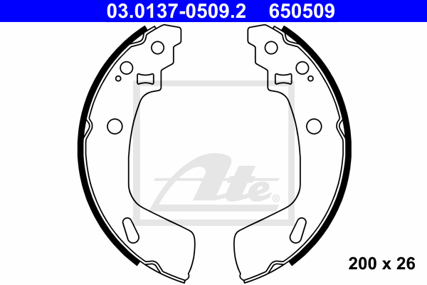 Set saboti frana 03.0137-0509.2 ATE