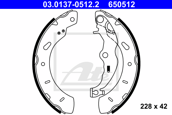 Set saboti frana 03.0137-0512.2 ATE