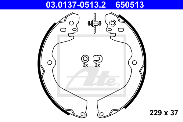 Set saboti frana 03.0137-0513.2 ATE