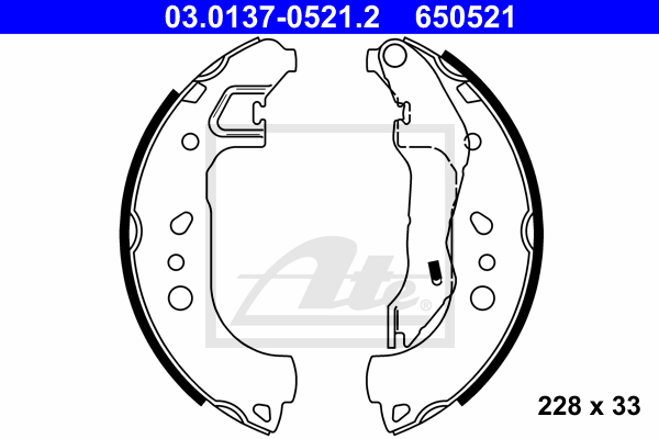 Set saboti frana 03.0137-0521.2 ATE