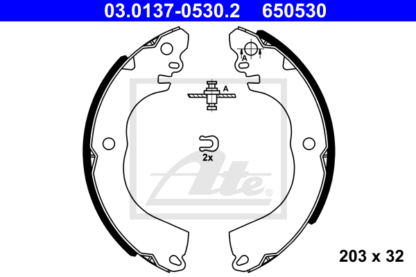 Set saboti frana 03.0137-0530.2 ATE