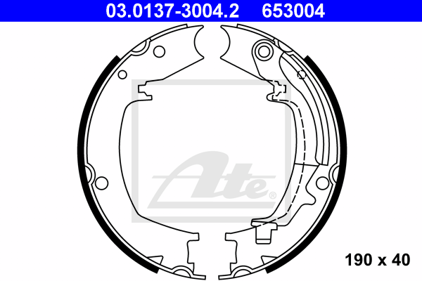 Set saboti frana, frana de mana 03.0137-3004.2 ATE