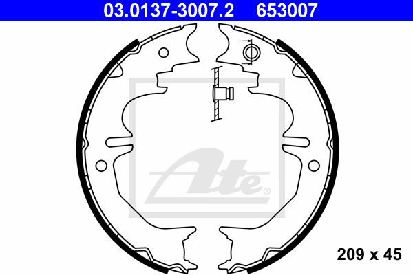 Set saboti frana, frana de mana 03.0137-3007.2 ATE