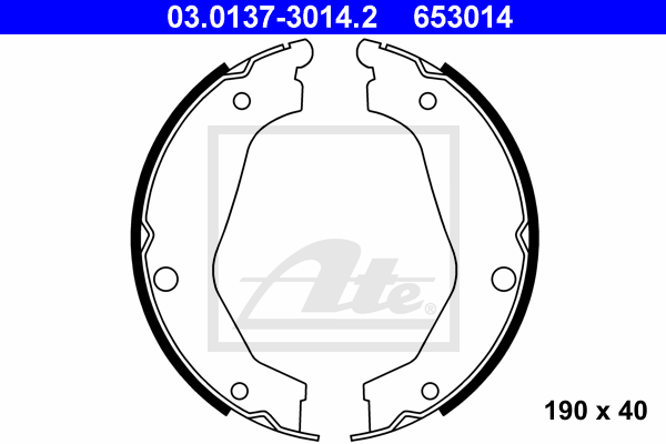 Set saboti frana, frana de mana 03.0137-3014.2 ATE