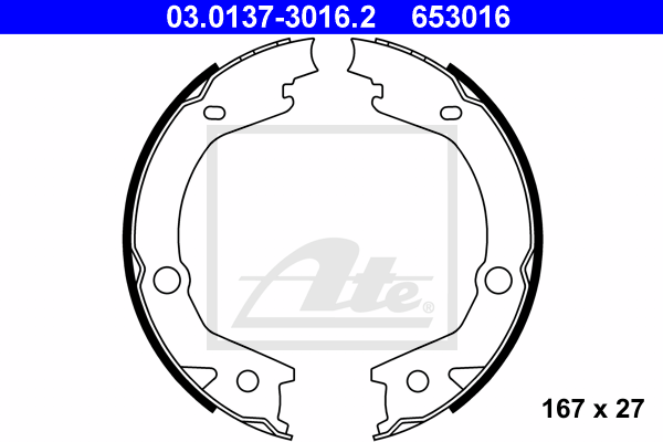 Set saboti frana, frana de mana 03.0137-3016.2 ATE