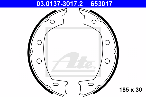 Set saboti frana, frana de mana 03.0137-3017.2 ATE