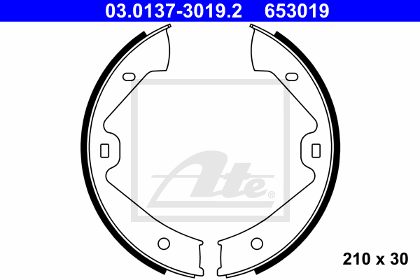 Set saboti frana, frana de mana 03.0137-3019.2 ATE