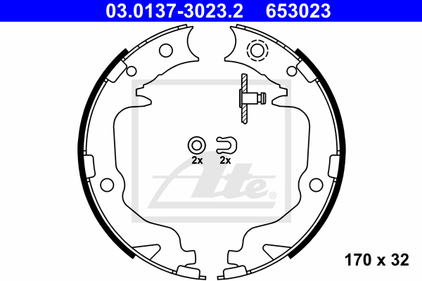 Set saboti frana, frana de mana 03.0137-3023.2 ATE