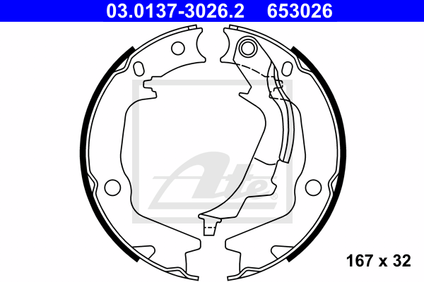 Set saboti frana, frana de mana 03.0137-3026.2 ATE