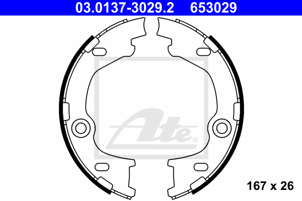 Set saboti frana, frana de mana 03.0137-3029.2 ATE