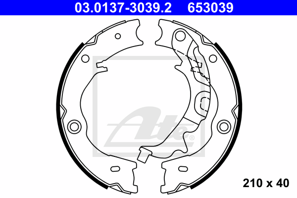 Set saboti frana, frana de mana 03.0137-3039.2 ATE