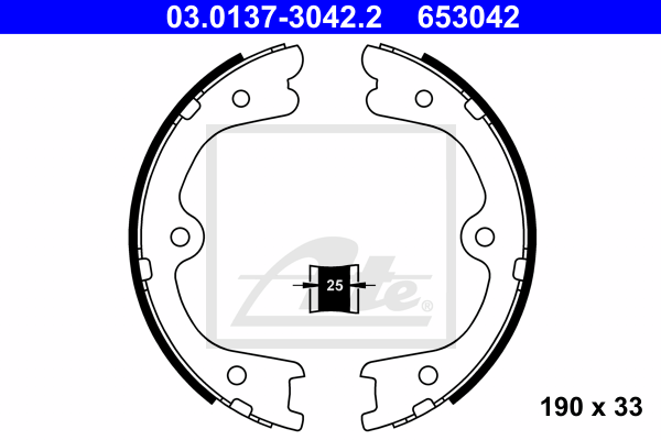 Set saboti frana, frana de mana 03.0137-3042.2 ATE