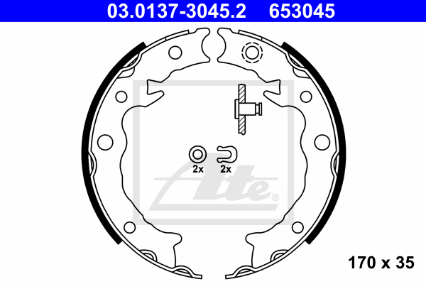 Set saboti frana, frana de mana 03.0137-3045.2 ATE