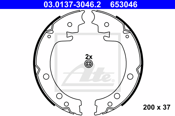 Set saboti frana, frana de mana 03.0137-3046.2 ATE