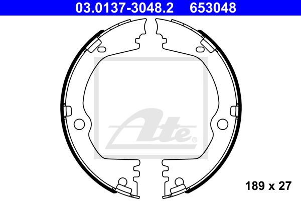 Set saboti frana, frana de mana 03.0137-3048.2 ATE