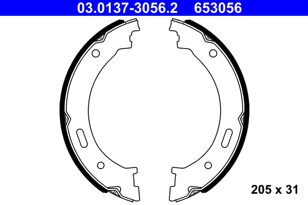 Set saboti frana, frana de mana 03.0137-3056.2 ATE