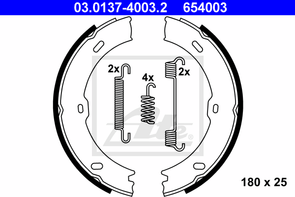 Set saboti frana, frana de mana 03.0137-4003.2 ATE