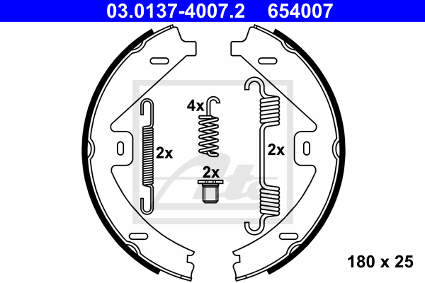 Set saboti frana, frana de mana 03.0137-4007.2 ATE