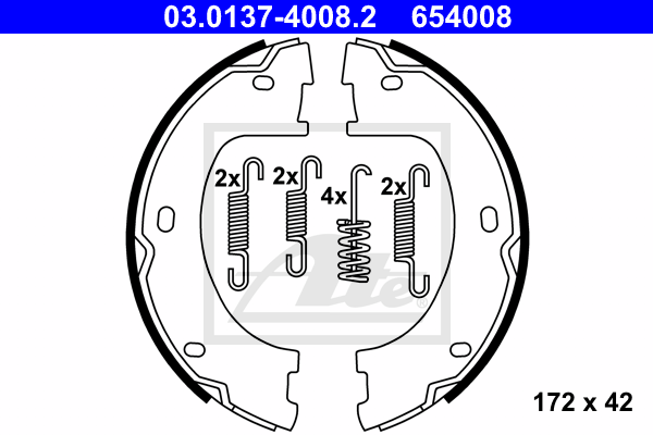 Set saboti frana, frana de mana 03.0137-4008.2 ATE