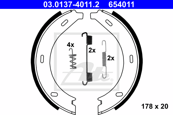 Set saboti frana, frana de mana 03.0137-4011.2 ATE