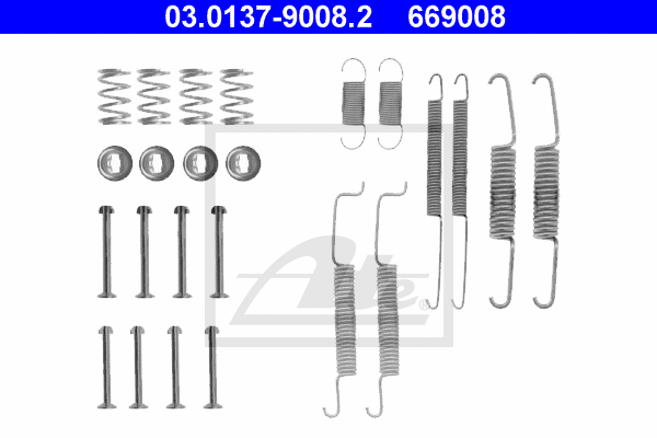 Set accesorii, sabot de frana 03.0137-9008.2 ATE