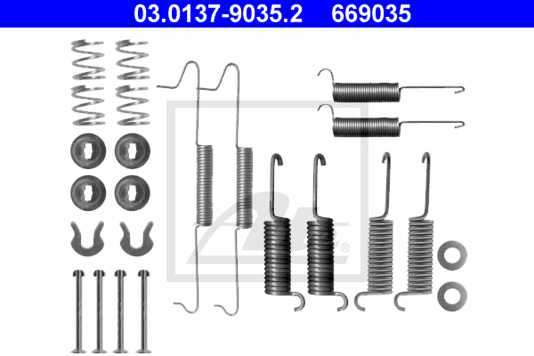 Set accesorii, sabot de frana 03.0137-9035.2 ATE