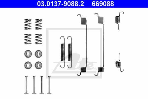 Set accesorii, sabot de frana 03.0137-9088.2 ATE