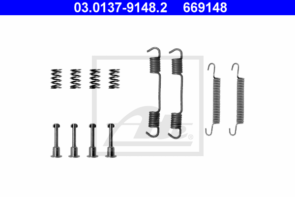 Set accesorii, saboti frana parcare 03.0137-9148.2 ATE