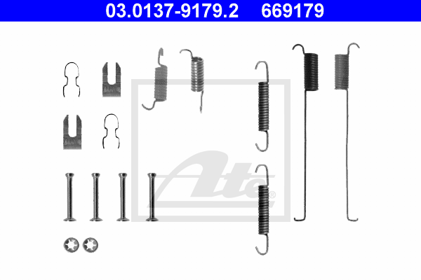 Set accesorii, sabot de frana 03.0137-9179.2 ATE