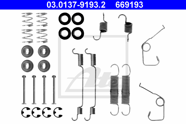 Set accesorii, sabot de frana 03.0137-9193.2 ATE