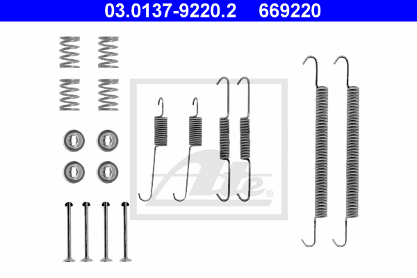 Set accesorii, sabot de frana 03.0137-9220.2 ATE