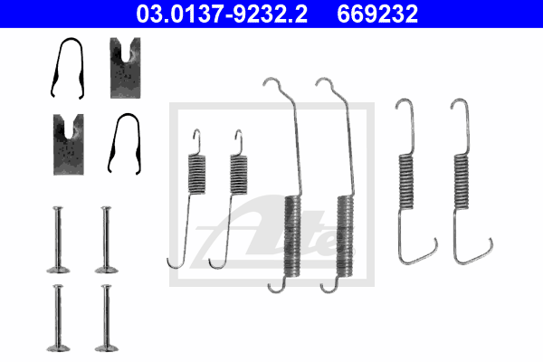 Set accesorii, sabot de frana 03.0137-9232.2 ATE