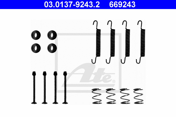 Set accesorii, saboti frana parcare 03.0137-9243.2 ATE