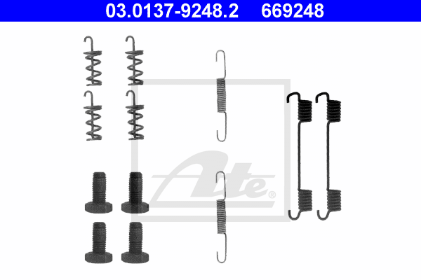 Set accesorii, saboti frana parcare 03.0137-9248.2 ATE