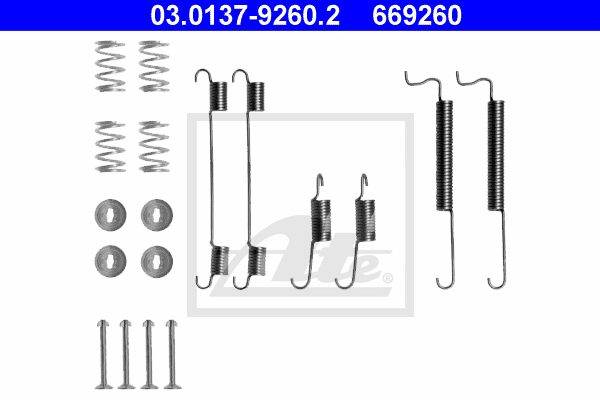 Set accesorii, sabot de frana 03.0137-9260.2 ATE