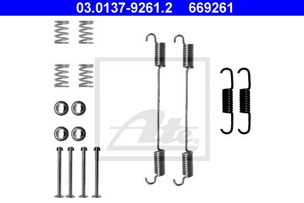 Set accesorii, sabot de frana 03.0137-9261.2 ATE