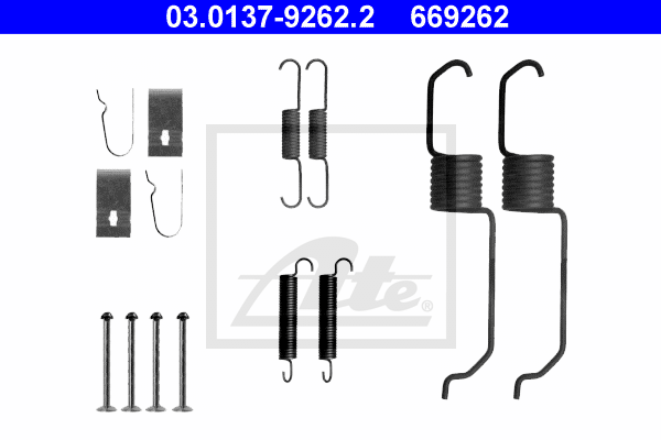 Set accesorii, sabot de frana 03.0137-9262.2 ATE