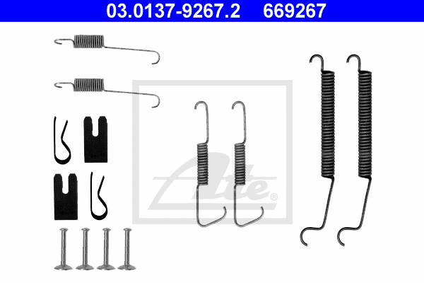 Set accesorii, sabot de frana 03.0137-9267.2 ATE