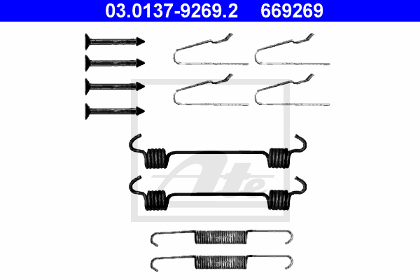 Set accesorii, saboti frana parcare 03.0137-9269.2 ATE