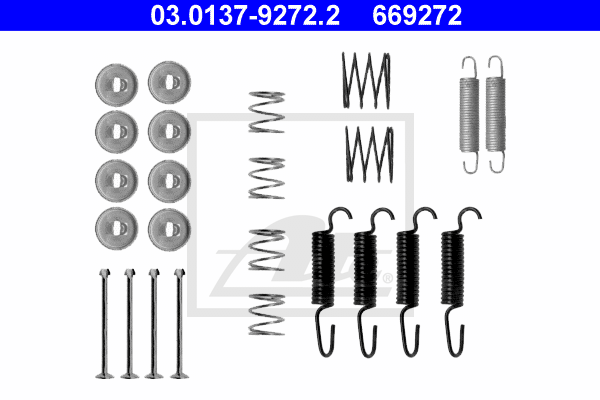 Set accesorii, saboti frana parcare 03.0137-9272.2 ATE