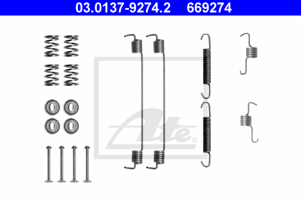 Set accesorii, sabot de frana 03.0137-9274.2 ATE