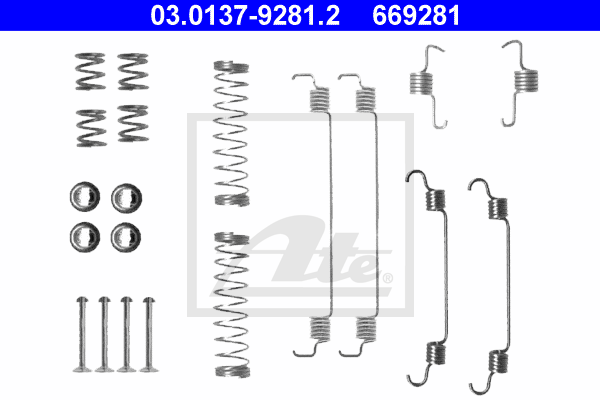 Set accesorii, sabot de frana 03.0137-9281.2 ATE