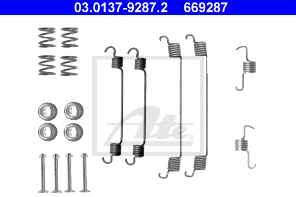 Set accesorii, sabot de frana 03.0137-9287.2 ATE