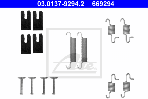 Set accesorii, saboti frana parcare 03.0137-9294.2 ATE