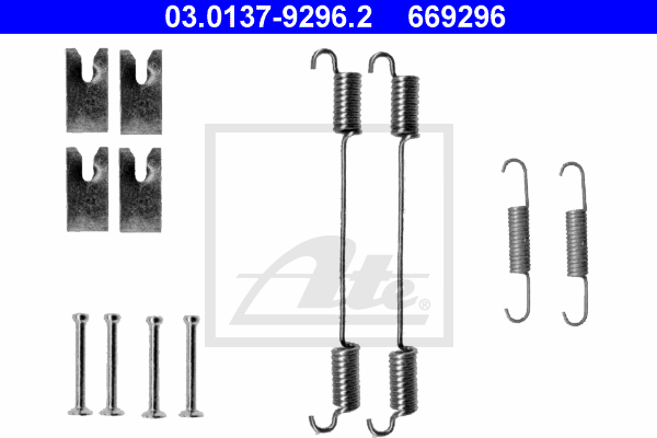 Set accesorii, sabot de frana 03.0137-9296.2 ATE