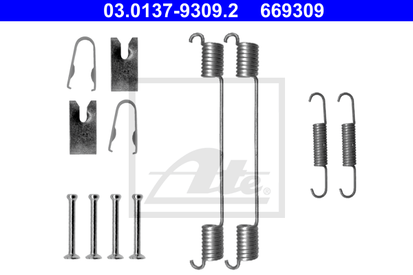 Set accesorii, sabot de frana 03.0137-9309.2 ATE